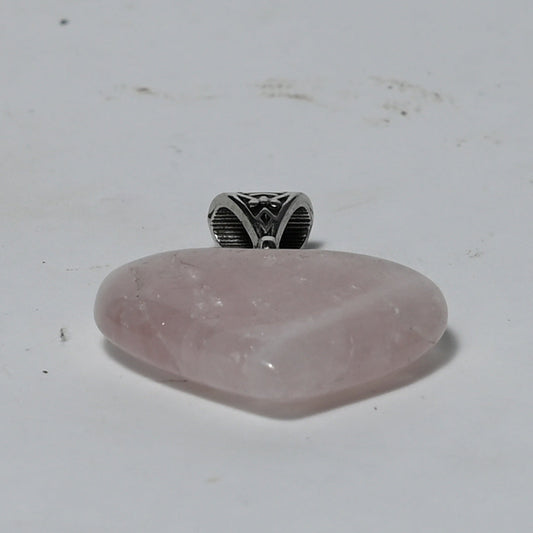 MantraMani Rose Quartz Crystal and Stone Necklace Heart Shaped Pendant Jewellery - MantraMani® Authentic Vedic Gemstone