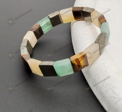 MantraMani® Dhan Vriddhi™ Cubical Money Magnet Bracelet - Attract Wealth • Removes Financial/Money Blockage • Unlock Opportunities • Align With Prosperity Energy