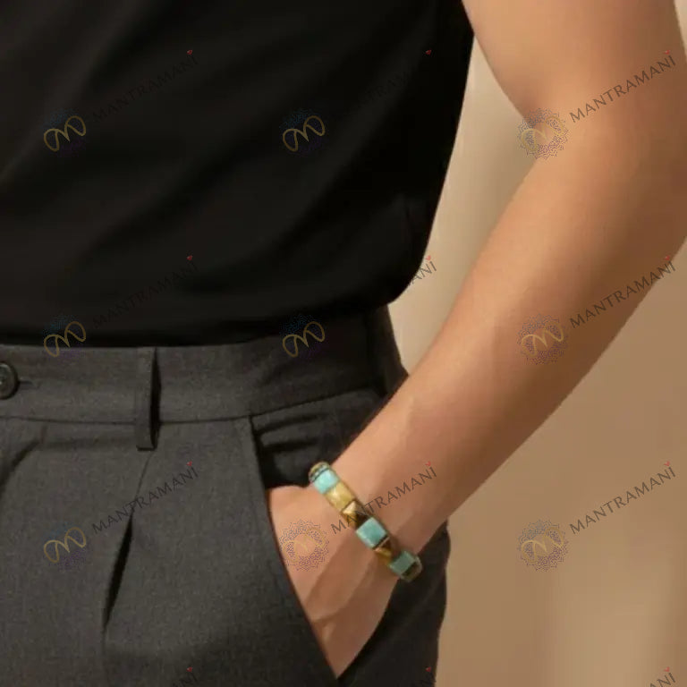 MantraMani® Dhan Vriddhi™ Cubical Money Magnet Bracelet - Attract Wealth • Removes Financial/Money Blockage • Unlock Opportunities • Align With Prosperity Energy