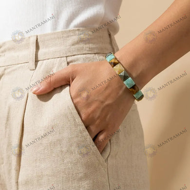 MantraMani® Dhan Vriddhi™ Cubical Money Magnet Bracelet - Attract Wealth • Removes Financial/Money Blockage • Unlock Opportunities • Align With Prosperity Energy