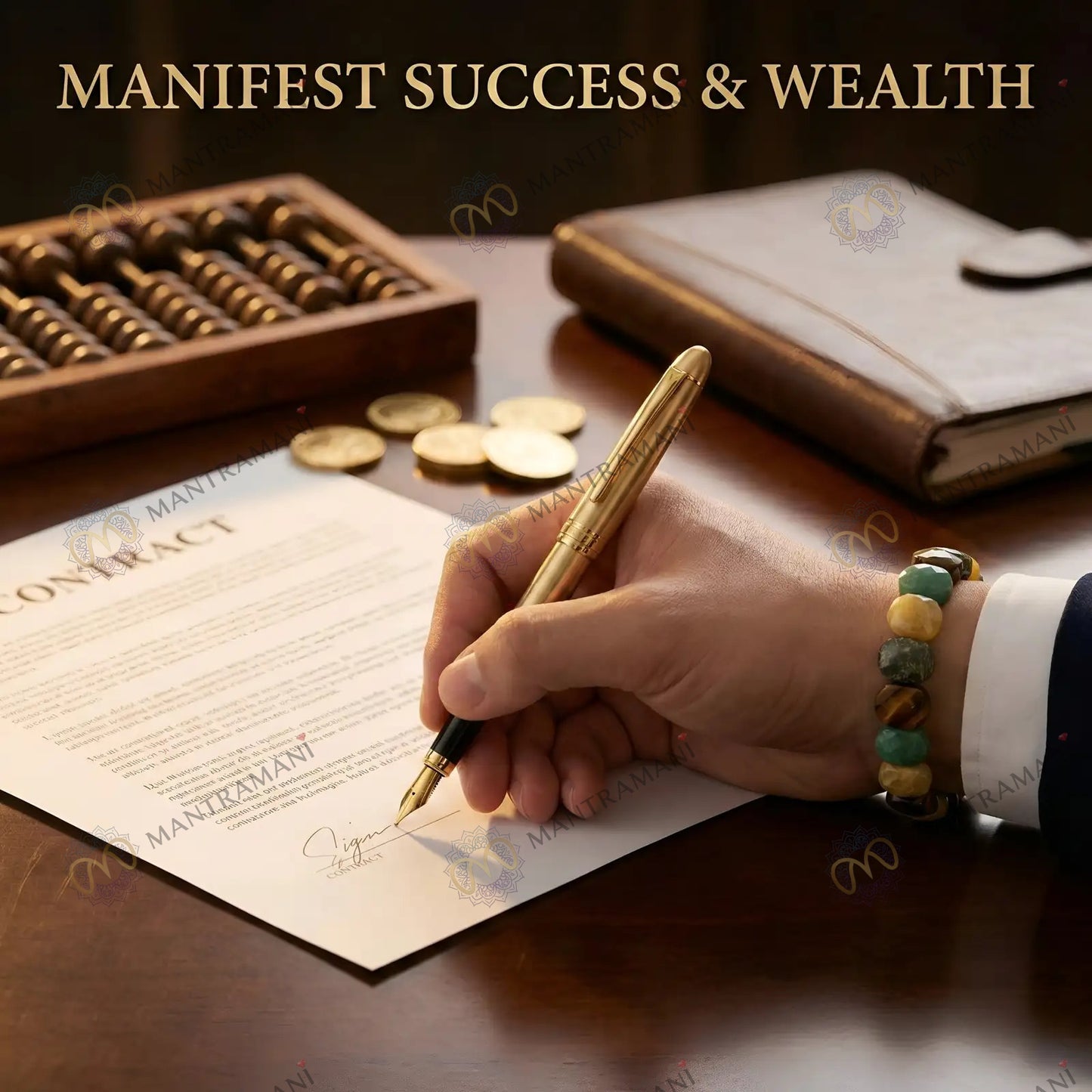 MantraMani® Dhan Vriddhi™ Oval Faceted Money Magnet Bracelet - Attract Wealth • Removes Financial/Money Blockage • Unlock Opportunities • Align With Prosperity Energy