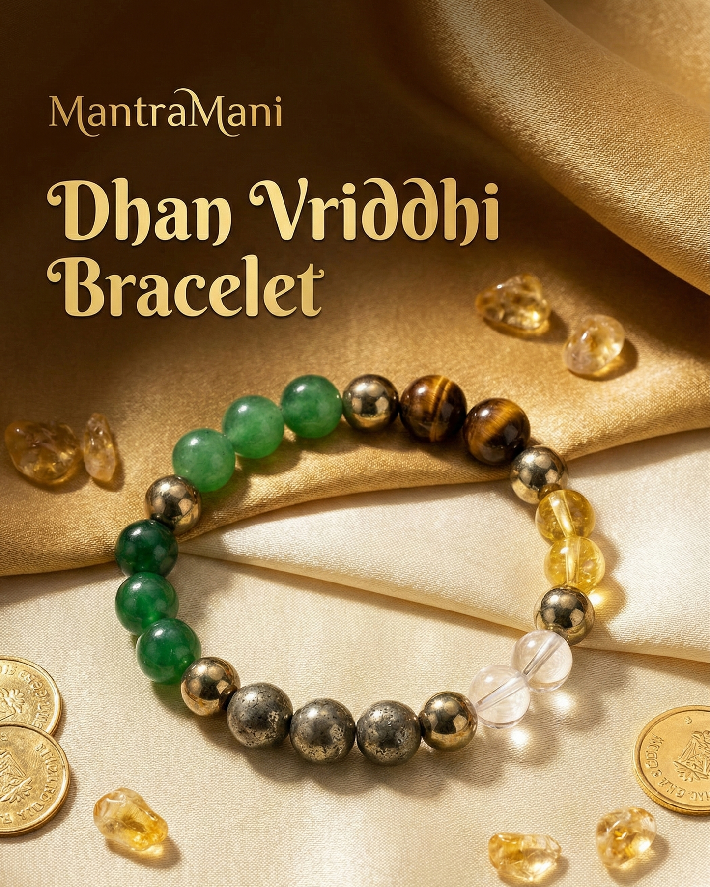 Dhan Vriddhi™ – Money Magnet Bracelet - Attract Wealth • Removes Financial/Money Blockage • Unlock Opportunities • Align With Prosperity Energy