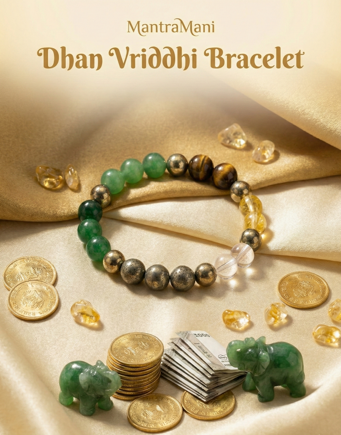 Dhan Vriddhi™ – Money Magnet Bracelet - Attract Wealth • Removes Financial/Money Blockage • Unlock Opportunities • Align With Prosperity Energy