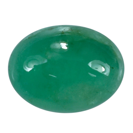 MantraMani® EMERALD OVAL CAB S., S - MERCURY ENERGY - INTELLECT, COMMUNICATION & GROWTH, 2.97 Cts - Mercury Energy - Intellect, Communication & Growth - MantraMani® Authentic Vedic Gemstone