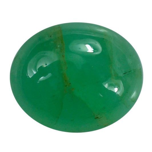MantraMani® EMERALD OVAL CAB S., S - MERCURY ENERGY - INTELLECT, COMMUNICATION & GROWTH, 3.42 Cts - Mercury Energy - Intellect, Communication & Growth - MantraMani® Authentic Vedic Gemstone