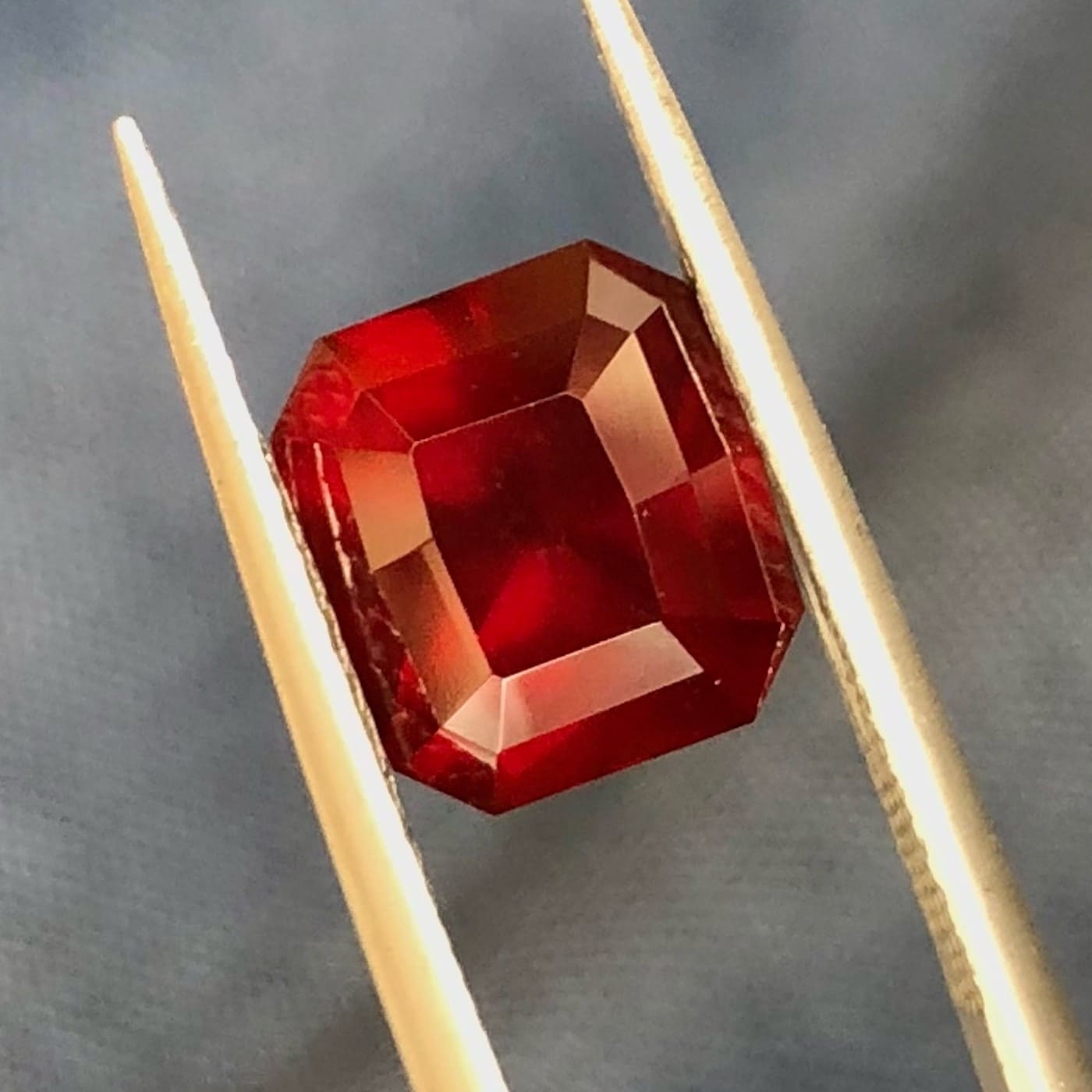 MantraMani Garnet Loose Gemstone – Authentic, Lab Certified | India - Angle 2
