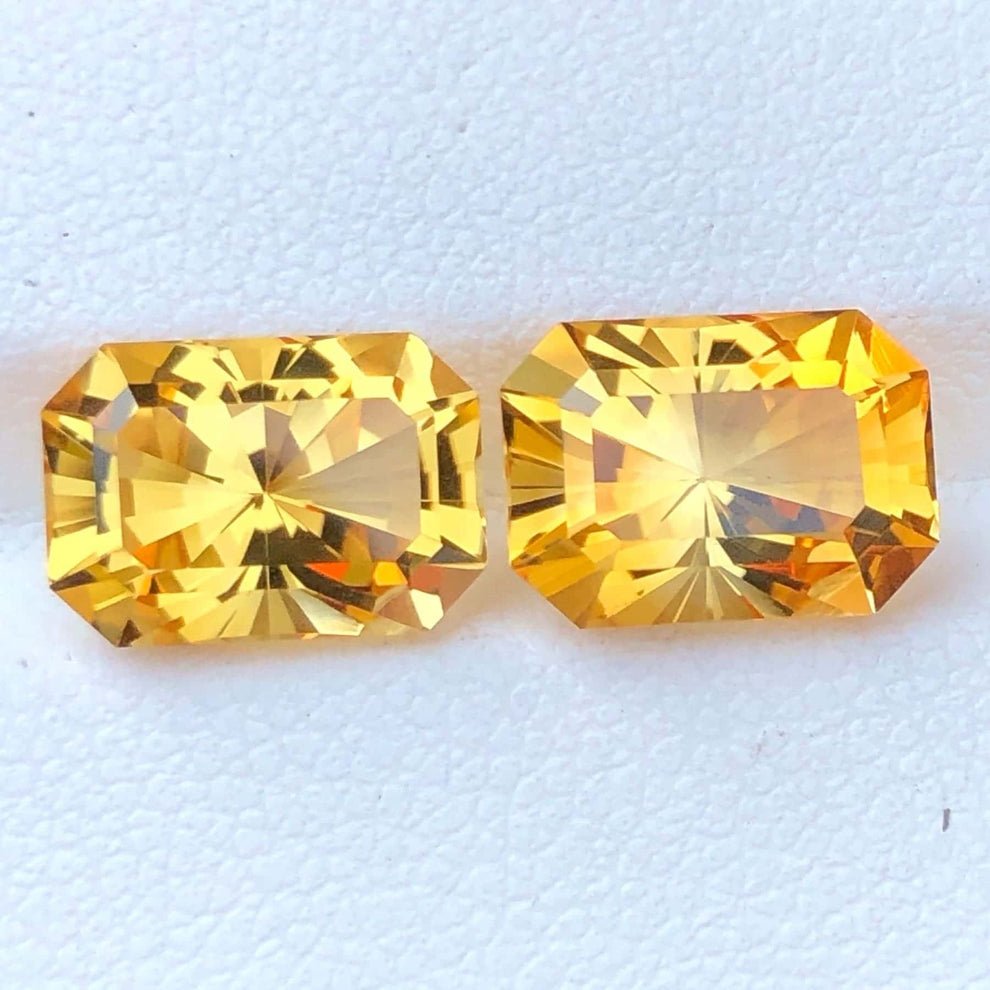 MantraMani Citrine Loose Gemstone – Authentic, Lab Certified | India - Angle 3