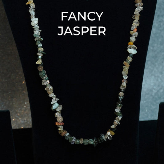 MantraMani® Fancy Jasper Chips Mala - MantraMani® Authentic Vedic Gemstone