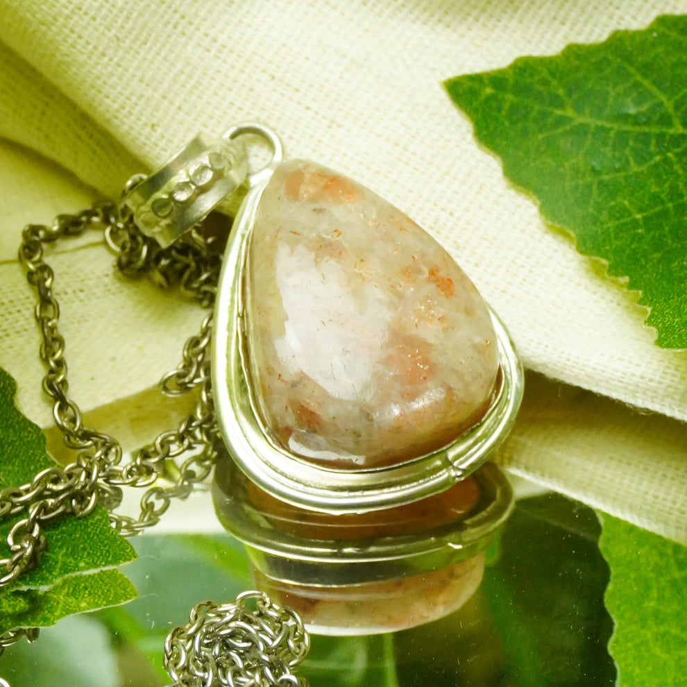 MantraMani® Sunstone Crystal Fancy Pendant