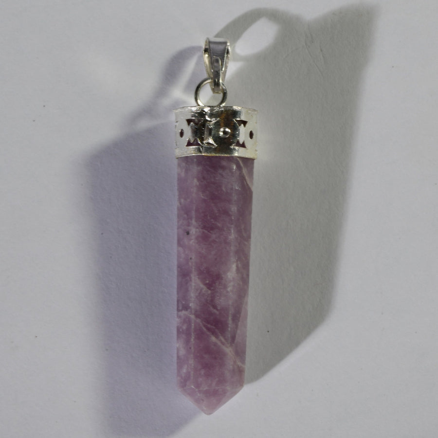 MantraMani® Lepidolite Crystal Point Pendant