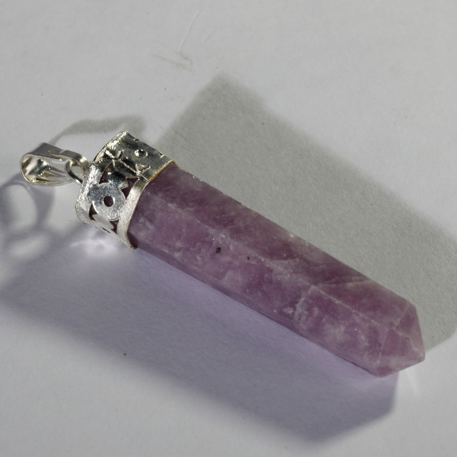 MantraMani® Lepidolite Crystal Point Pendant