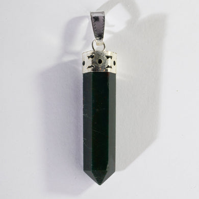 MantraMani® Bloodstone Crystal Point Pendant