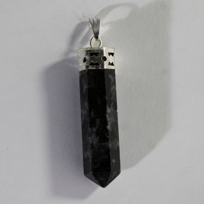 MantraMani® Indigo Gabbro Crystal Point Pendant for Pendant