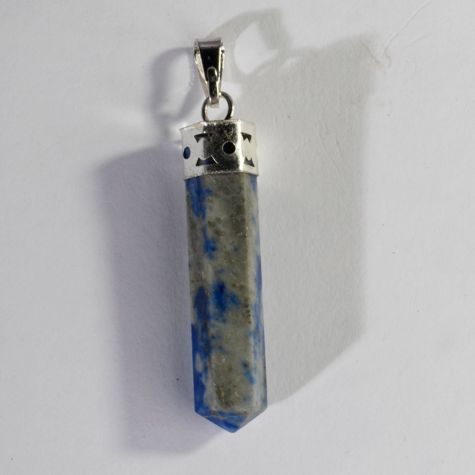 MantraMani Lapis Lazuli Crystal Point Pendant