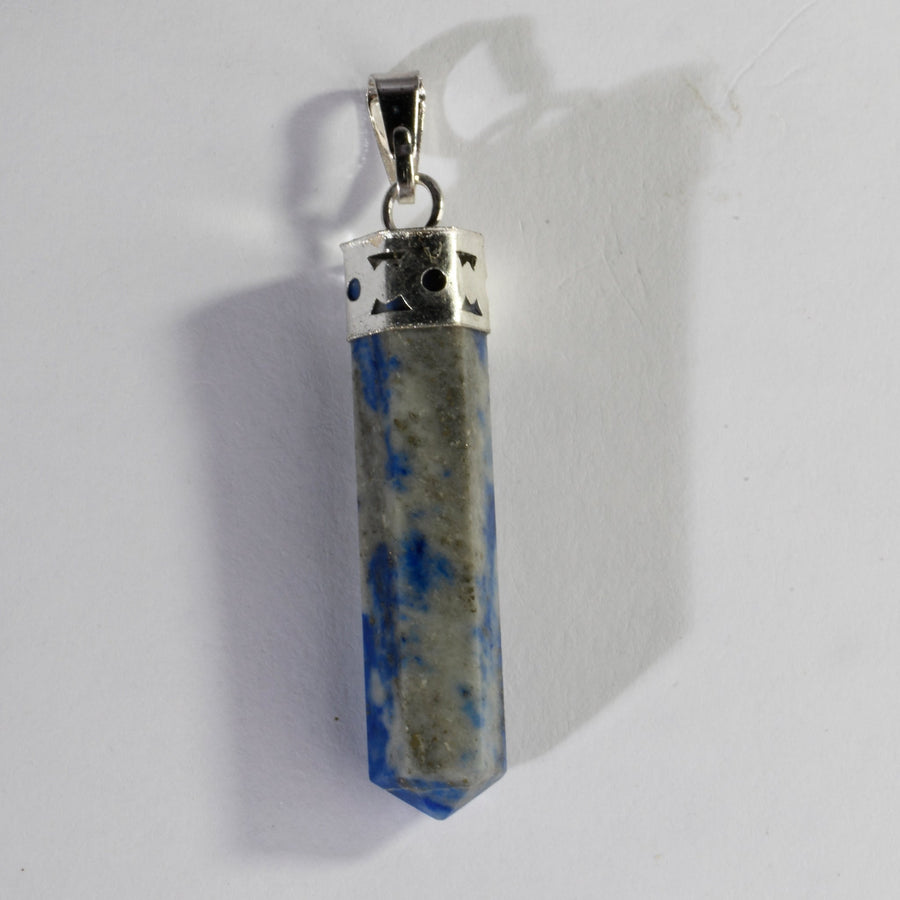 MantraMani® Lapis Lazuli Crystal Point Pendant | Natural Gemstone Pendant for Wisdom, Intuition & Crystal Jewelry