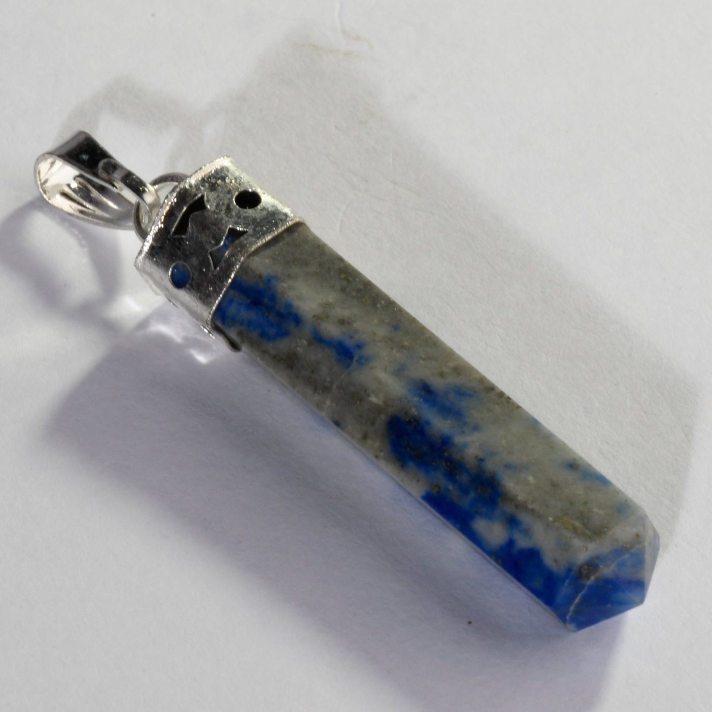 MantraMani Lapis Lazuli Crystal Point Pendant