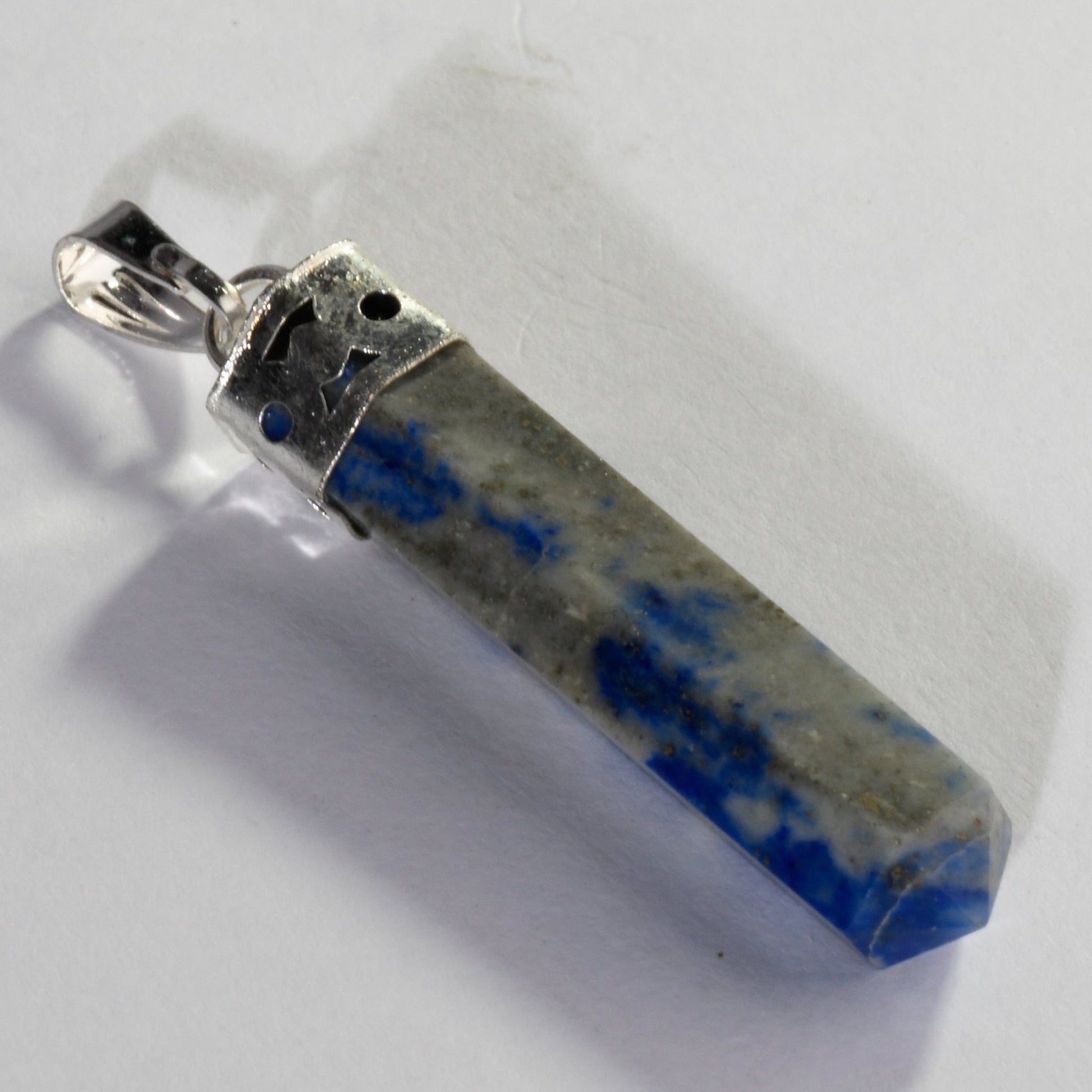 MantraMani Lapis Lazuli Crystal Point Pendant