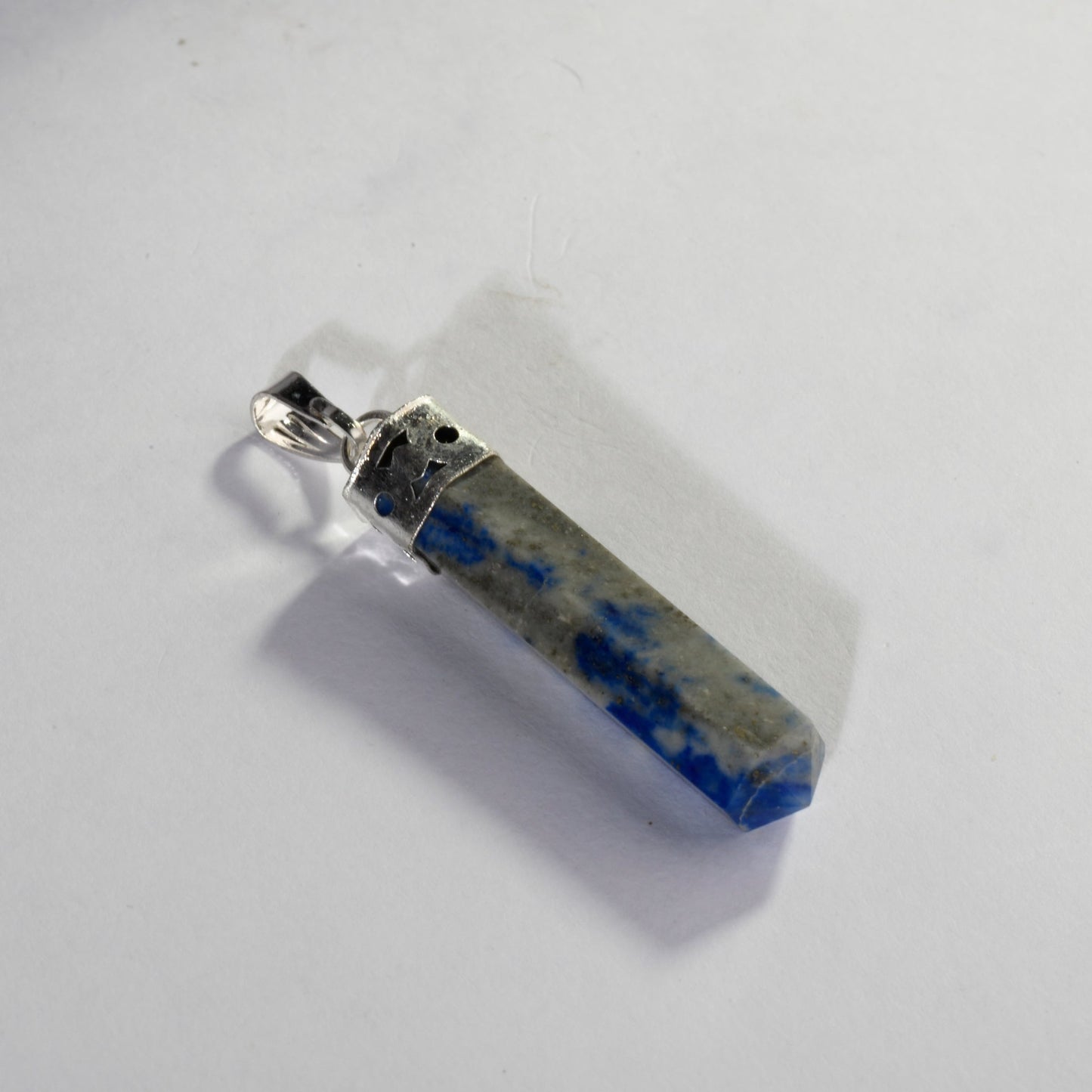 MantraMani® Lapis Lazuli Crystal Point Pendant | Natural Gemstone Pendant for Wisdom, Intuition & Crystal Jewelry