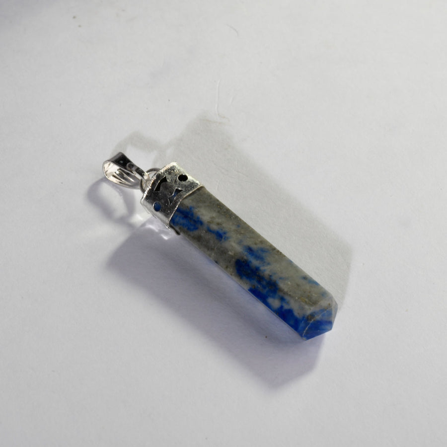 MantraMani® Lapis Lazuli Crystal Point Pendant | Natural Gemstone Pendant for Wisdom, Intuition & Crystal Jewelry