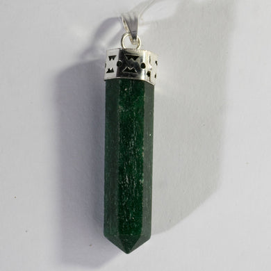 MantraMani® Green Jade Crystal Point Pendant