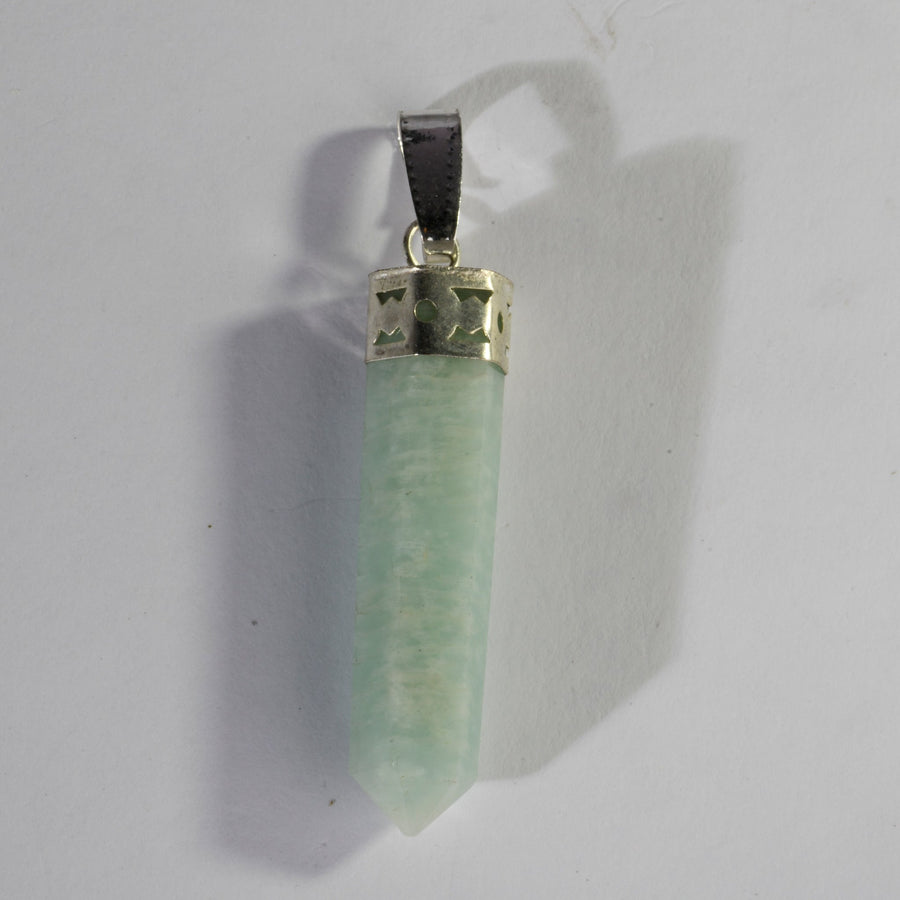 MantraMani® Amazonite Crystal Point Pendant