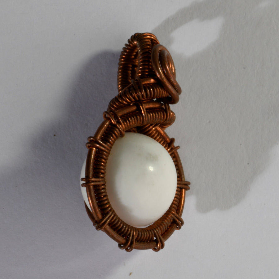 MantraMani® Howlite Crystal Vintage Pendant