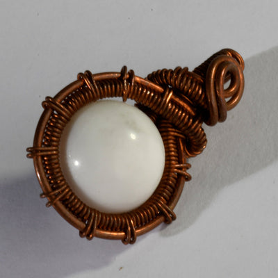 MantraMani® Howlite Crystal Vintage Pendant for Pendant