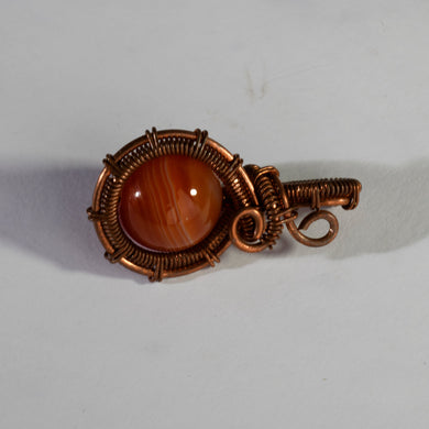 MantraMani® Orange Carnelian Crystal Vintage Pendant