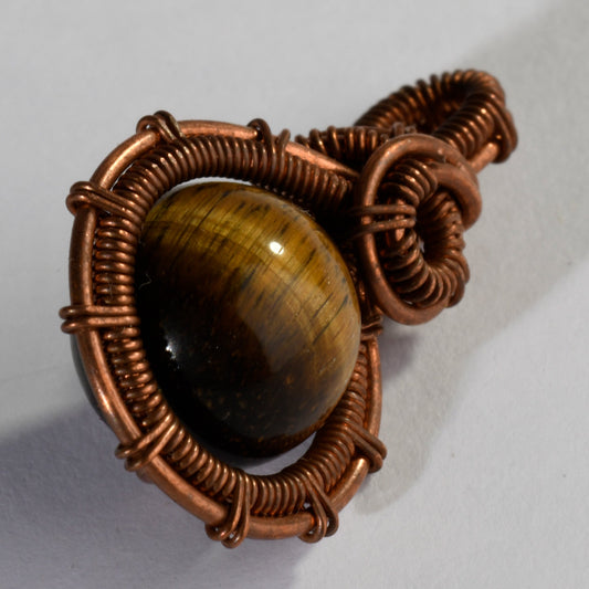 MantraMani Tiger's Eye Crystal Vintage Pendant