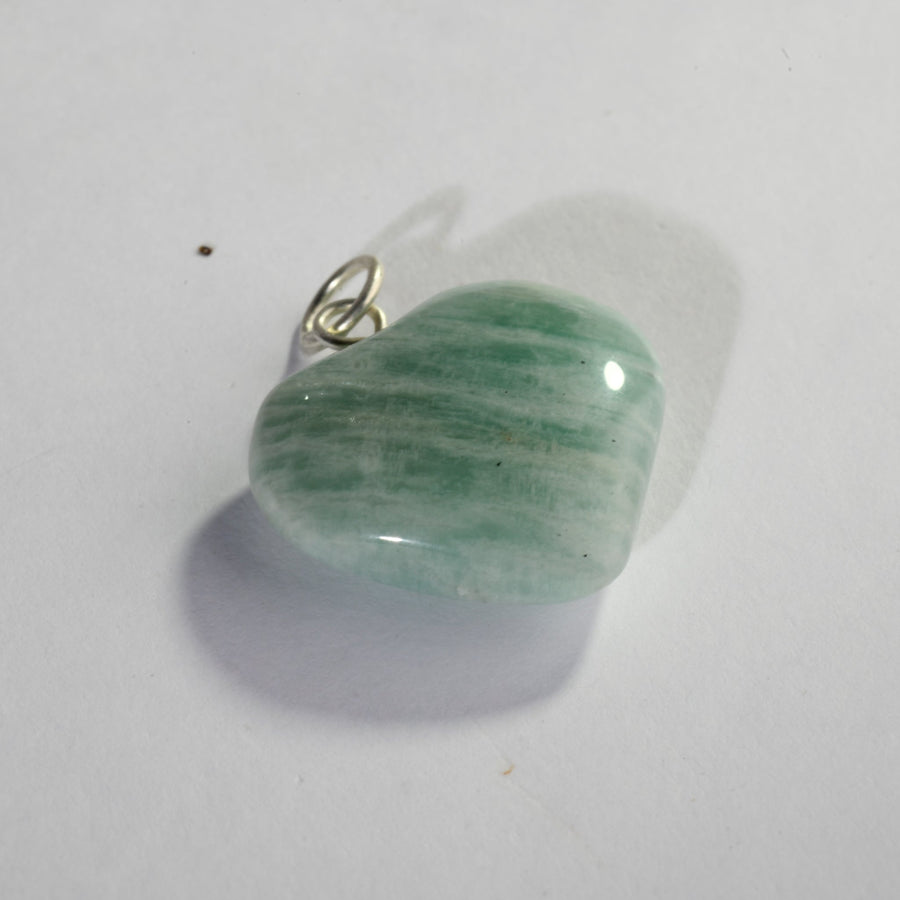 MantraMani® Amazonite Crystal Mini Heart Pendant
