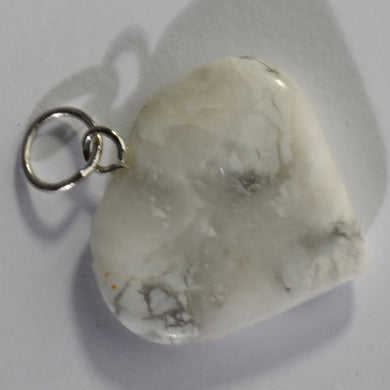 MantraMani® Howlite Crystal Heart Pendant