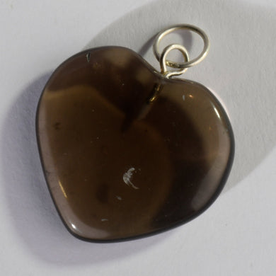 MantraMani® Smokey Quartz Crystal Heart Pendant
