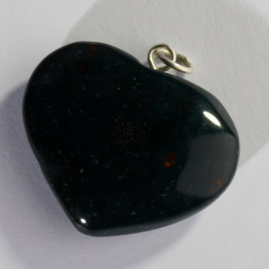 MantraMani® Bloodstone Crystal Heart Pendant