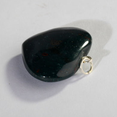 MantraMani® Bloodstone Crystal Heart Pendant