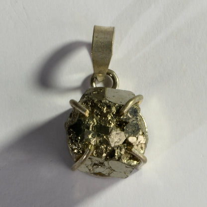 MantraMani Pyrite Cluster Crystal and Stone Necklace Cluster Pendant Jewellery