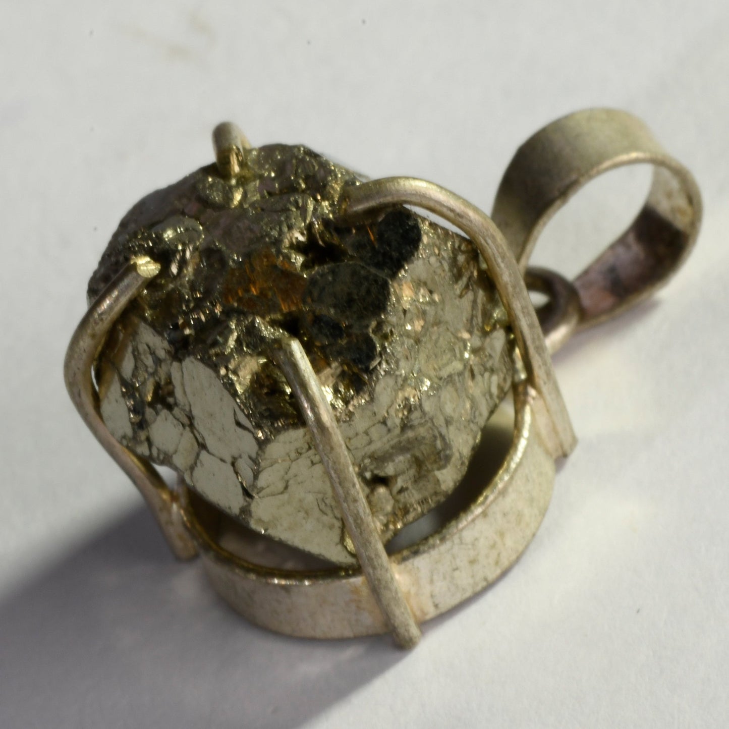 MantraMani Pyrite Cluster Crystal and Stone Necklace Cluster Pendant Jewellery