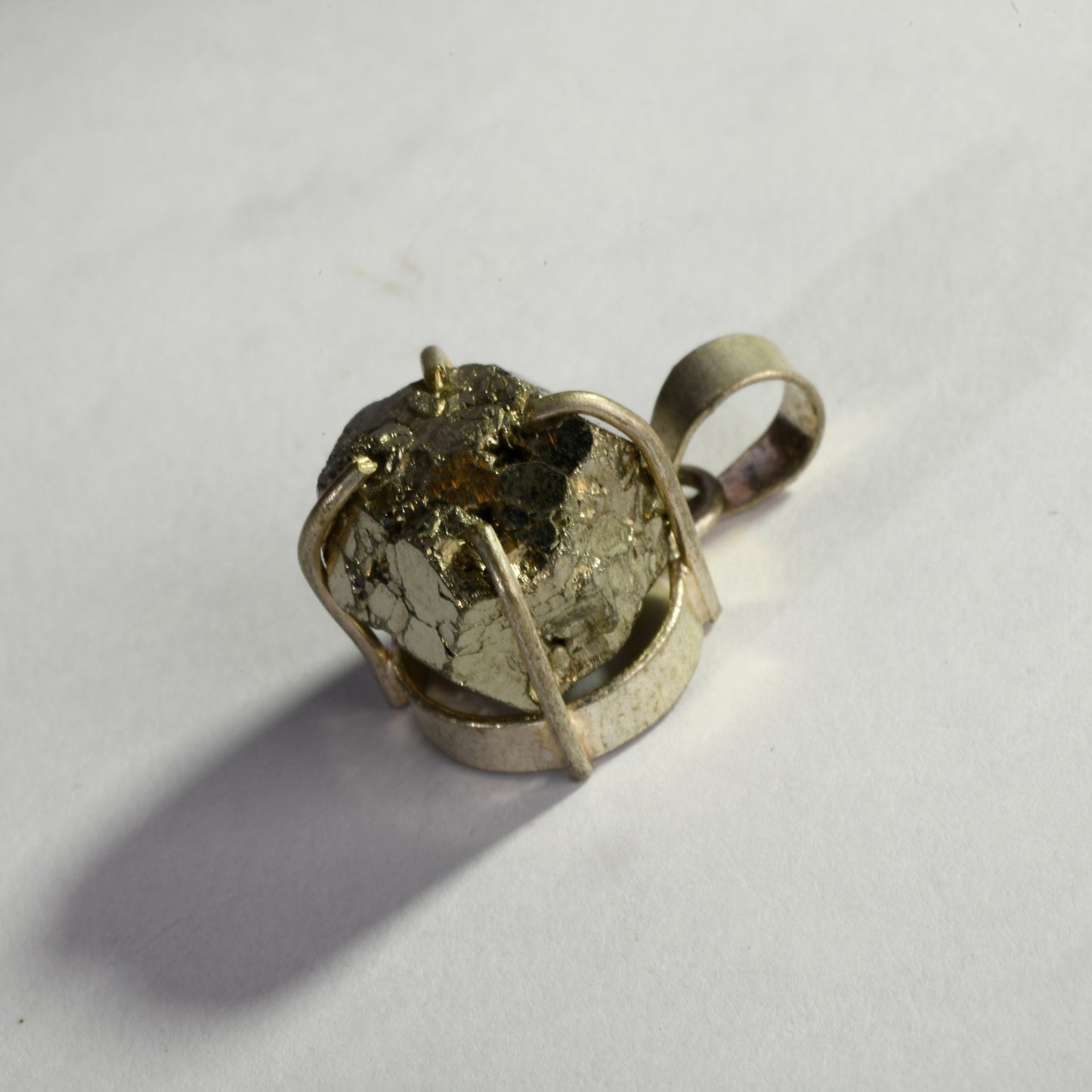 MantraMani Pyrite Cluster Crystal and Stone Necklace Cluster Pendant Jewellery