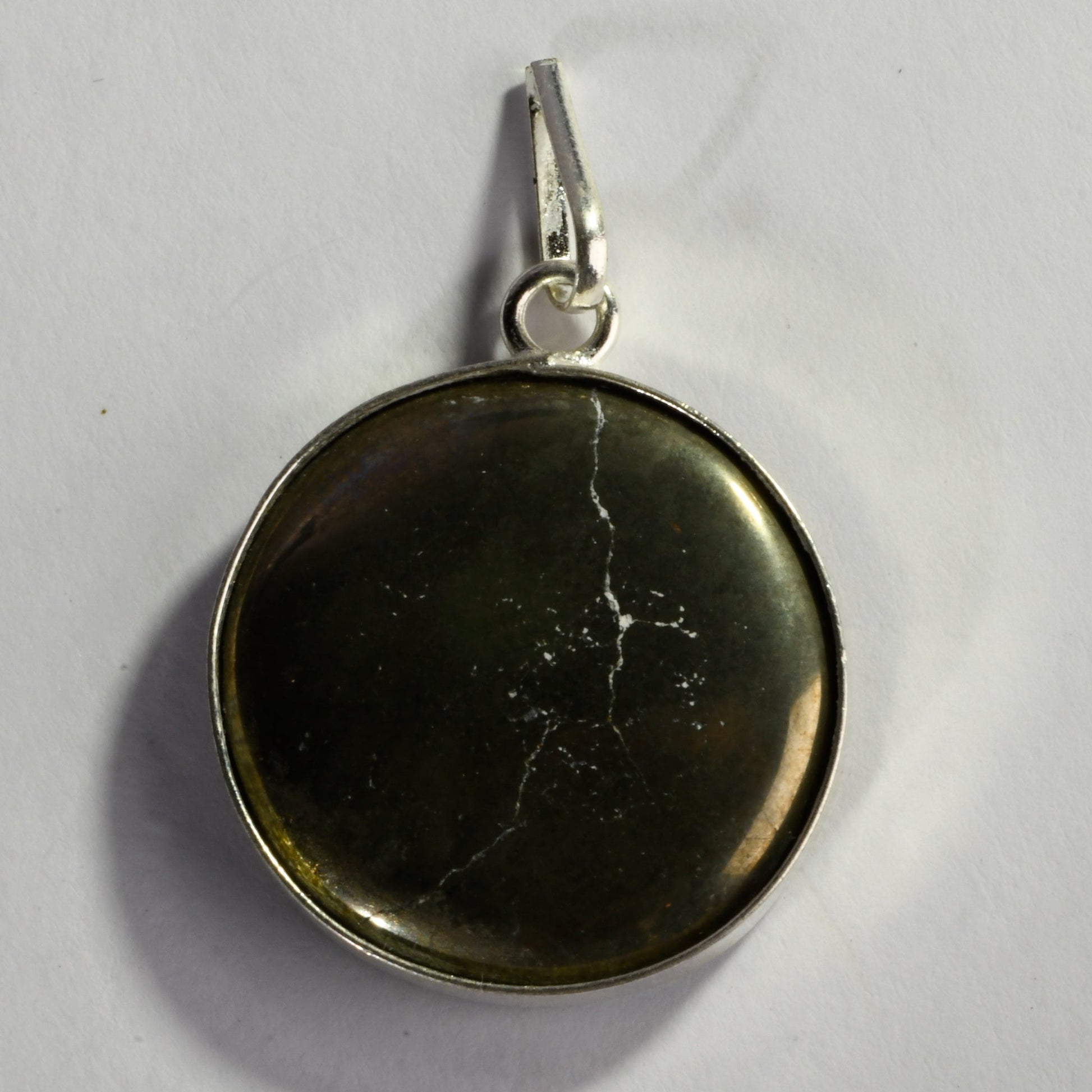 MantraMani Pyrite Crystal Cluster Pendant