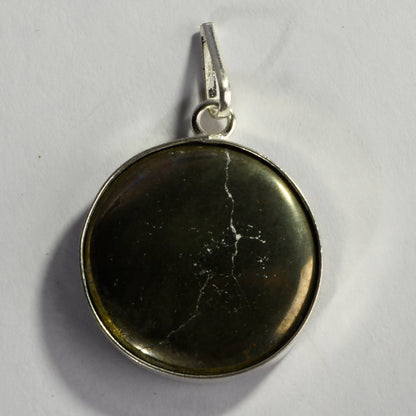 MantraMani Pyrite Crystal Cluster Pendant