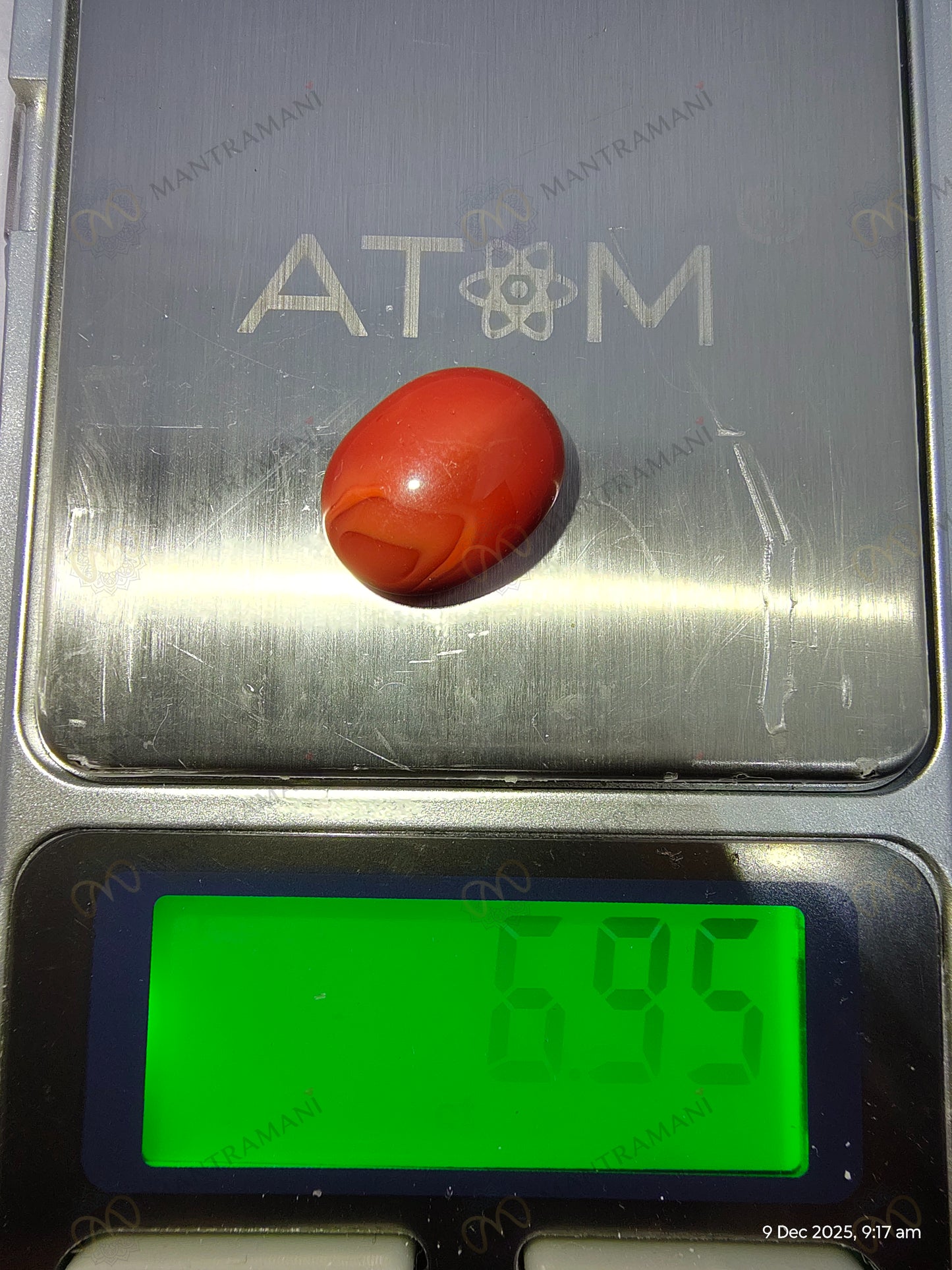 MantraMani® Angel Skin Coral (Moonga) Stone for Emotional Healing, Mars Balance & Protective Strength