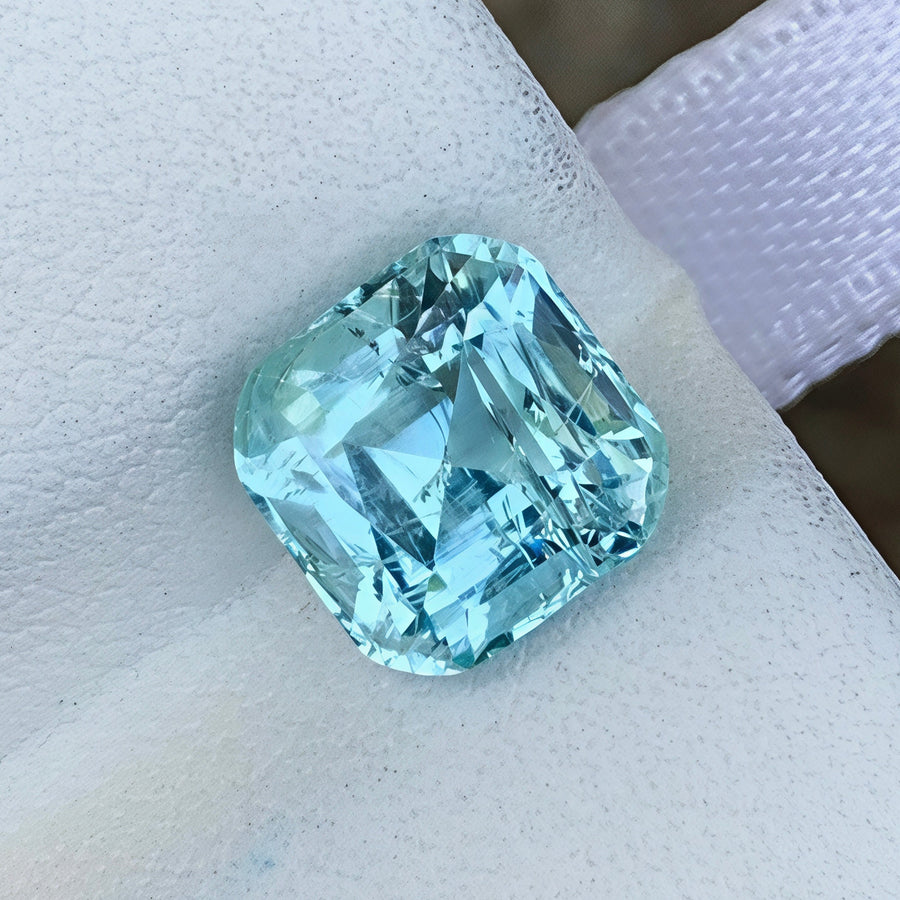 MantraMani® 2.42 Carat Aquamarine Cushion Cut Natural Loose Gemstone