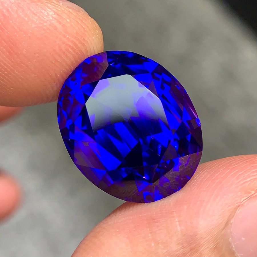 MantraMani® 24.79 Carat Tanzanite Oval Cut Natural Loose Gemstone