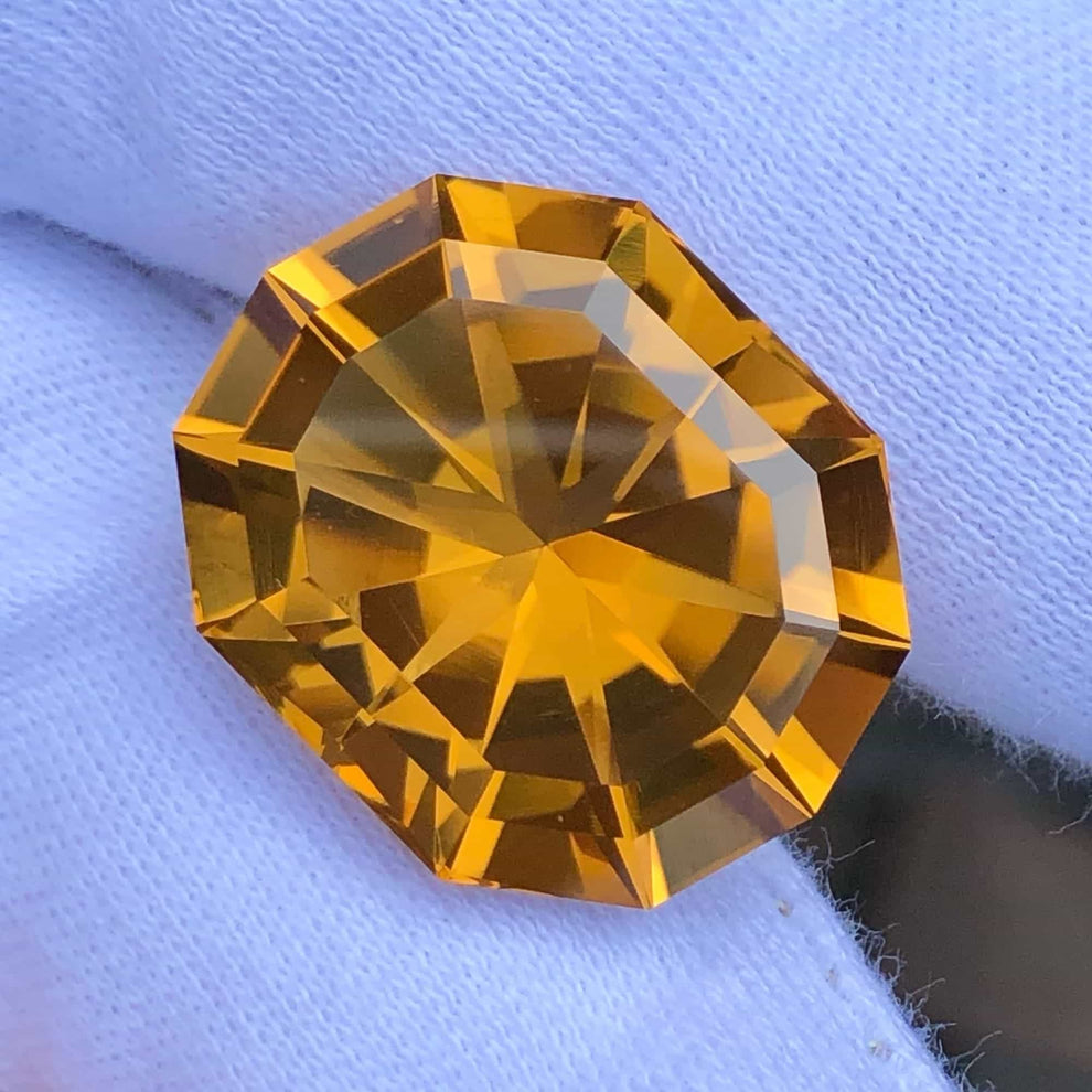 MantraMani Citrine Loose Gemstone – Authentic, Lab Certified | India