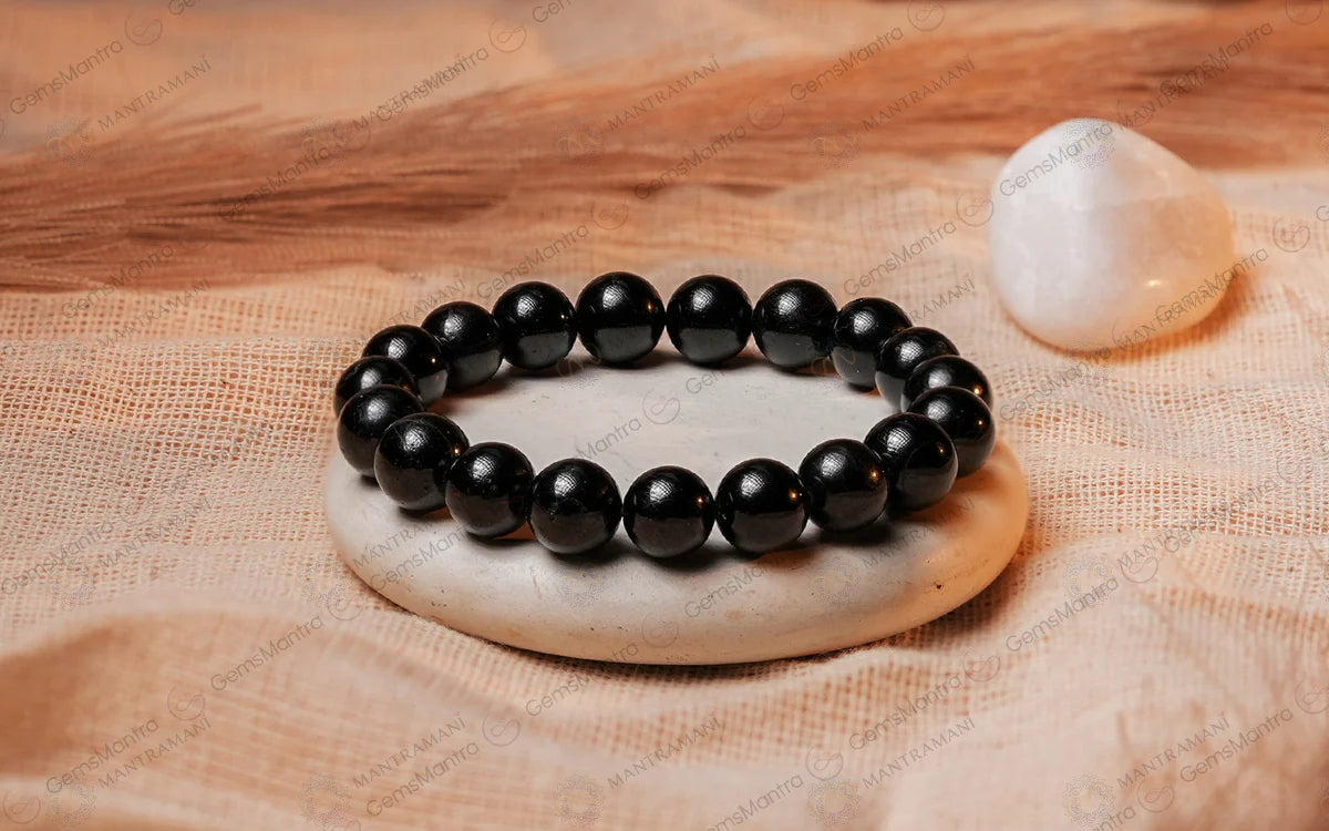 MantraMani® Éclipse Noire — Black Tourmaline Protection Bracelet