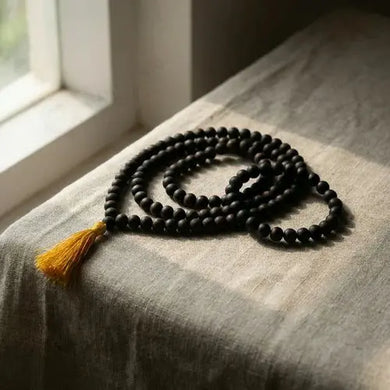 MantraMani® ™ Karungali (Ebony) Mala — 108 Beads for Protection, Grounding & Spiritual Alignment