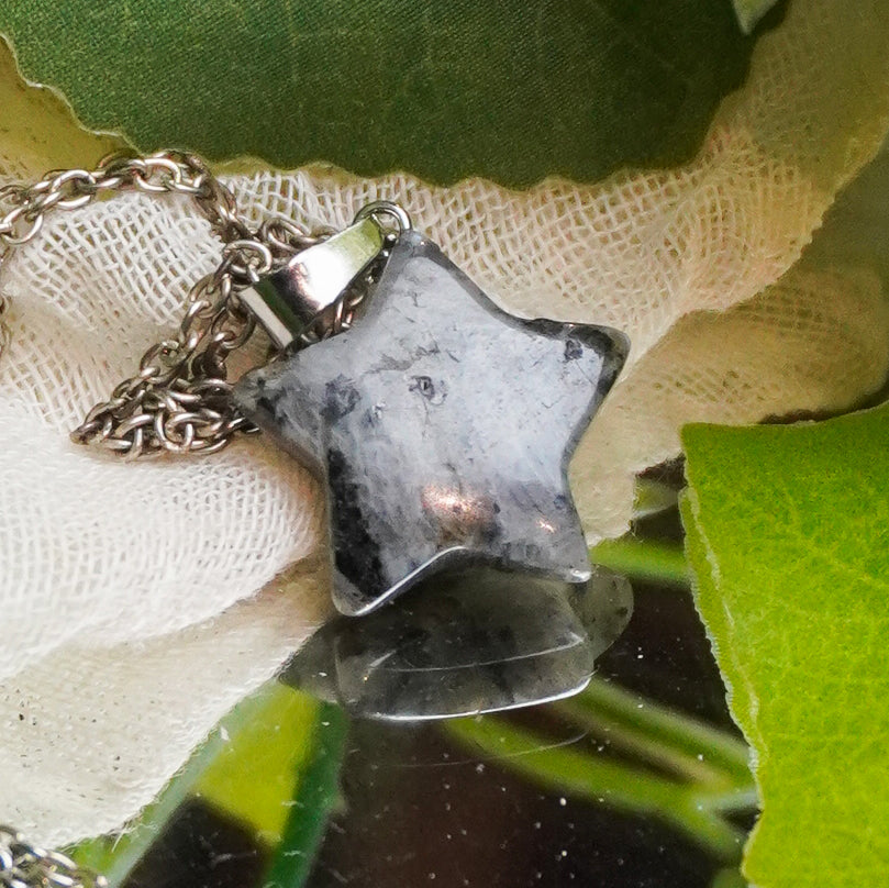 Labradorite Crystal Star Pendant – Celestial Protection & Intuition Necklace