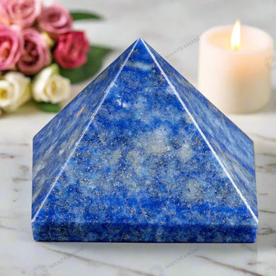 MantraMani® Lapis Lazuli Pyramid – Communication, Wisdom & Confidence Crystal