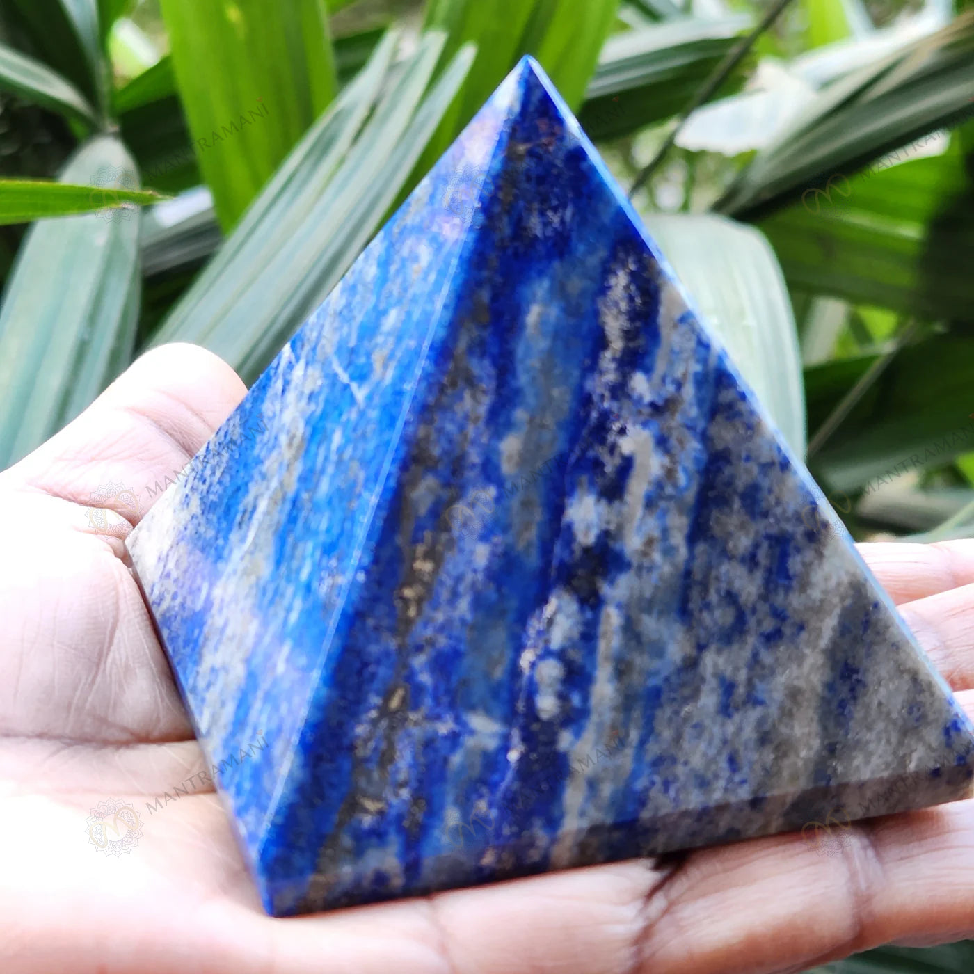 MantraMani® Lapis Lazuli Pyramid – Communication, Wisdom & Confidence Crystal