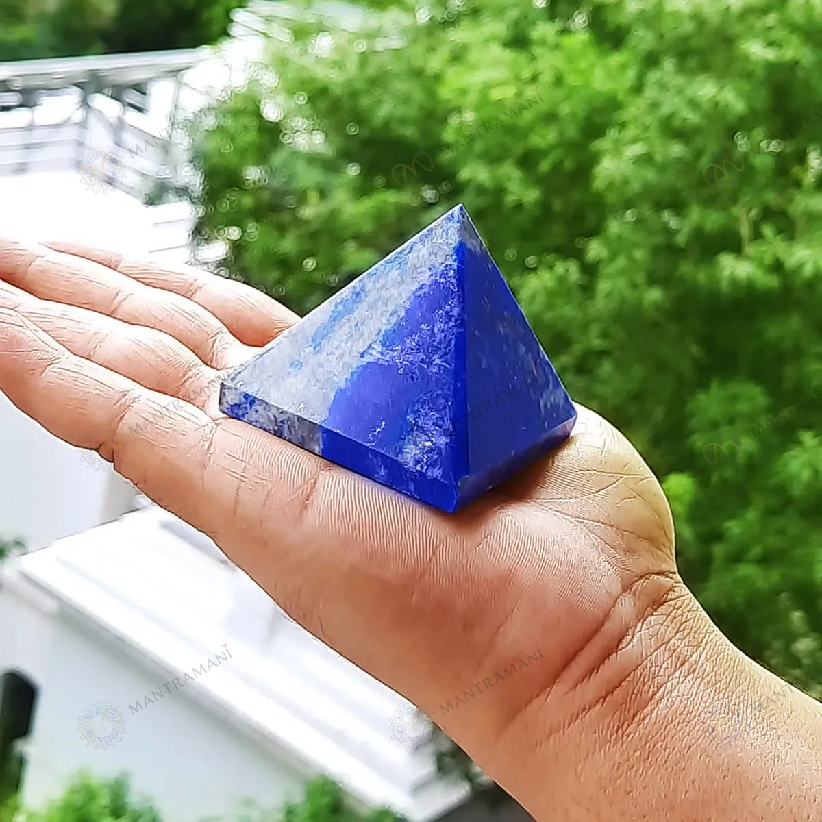 MantraMani® Lapis Lazuli Pyramid – Communication, Wisdom & Confidence Crystal