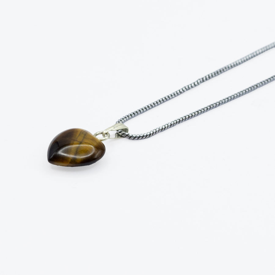 MantraMani® Tiger Eye Heart Pendant
